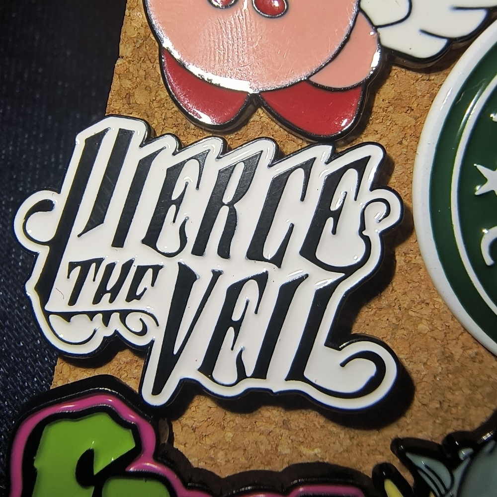 Pierce The Veil White & Black Enamel Pin